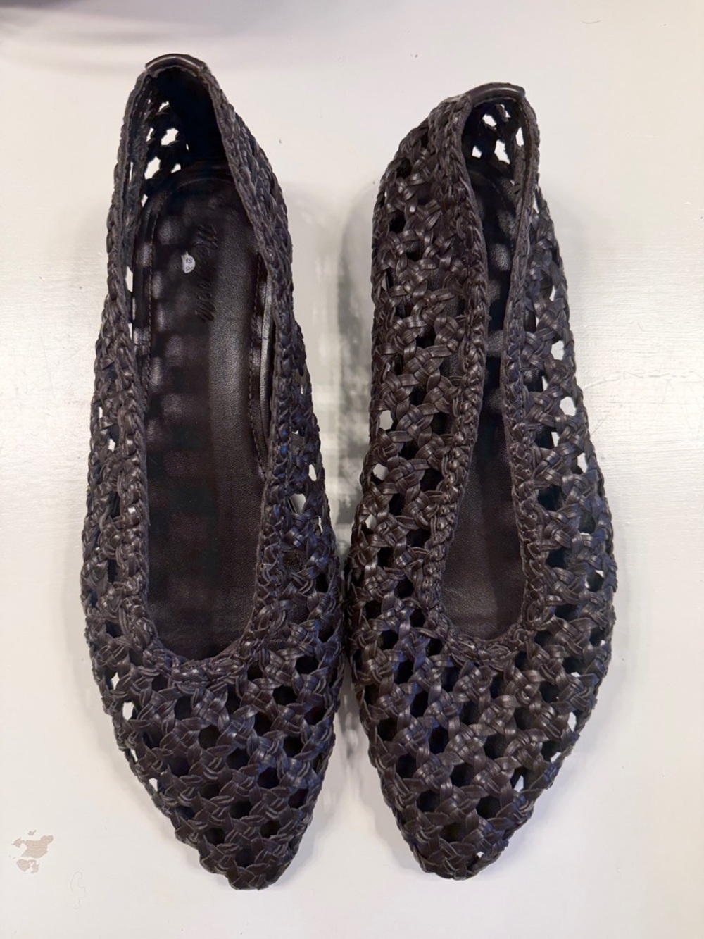 Madewell Black Woven Pointed-Toe Flats
